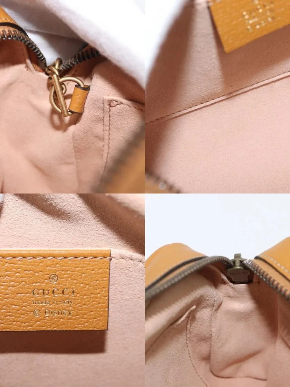 GUCCI Micro GG Supreme Disney Shoulder Bag PVC Beige Gold 602536 Auth 171854SAM
